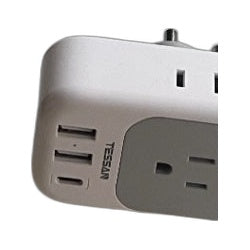 TESSAN USB Wall Outlet Extender with USB-C Ports - Surge Protector Power Hub