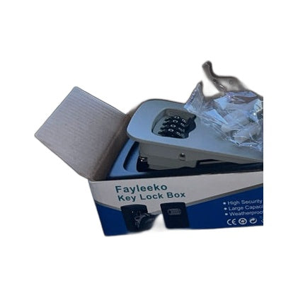 Fayleeko Key Lock Box Wall Mounted - 4 Digit Combination Safe